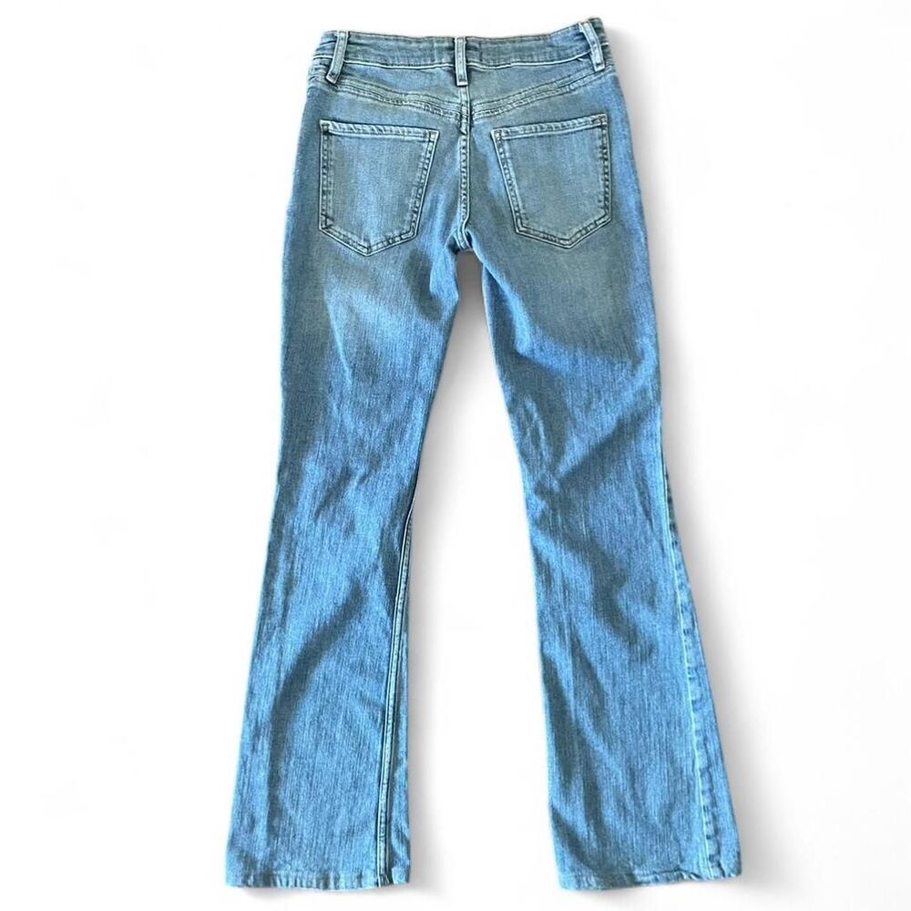 Free People We The Free Carmen Flare Jeans Light Wash Distressed Denim Size 26"